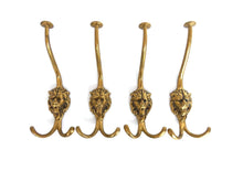 UpperDutch:Hooks and Hardware,1 (ONE) Solid Brass Lion Head Wall hook, Coat hook, Antique Coat Hook, Lion, Victorian Style.
