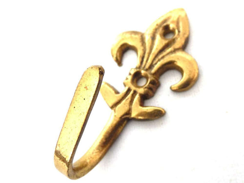 UpperDutch:Hooks and Hardware,Lily Wall hook, Coat hook, 1 small Lily wall hook, Towel hook Solid brass.