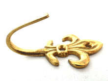 UpperDutch:Hooks and Hardware,Lily Wall hook, Coat hook, 1 small Lily wall hook, Towel hook Solid brass.