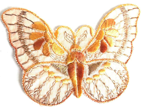 UpperDutch:Sewing Supplies,Applique, butterfly 1930s vintage embroidered applique. Vintage patch, sewing supply.