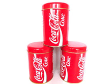 UpperDutch:,Set of 3 Coca Cola Tin. Metal box, Coca Cola Round Storage tin.