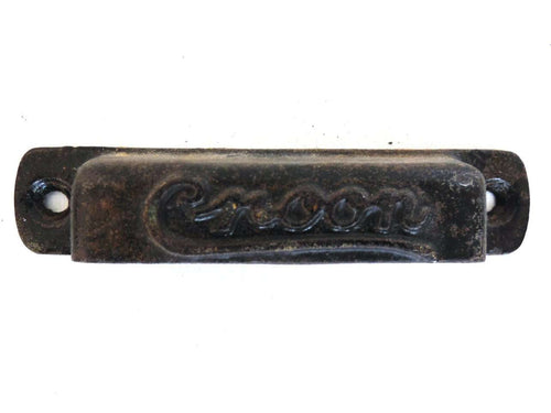 UpperDutch:Hooks and Hardware,1 (ONE) Antique Cast Iron Drawer Handle, Drawer Pull, Antique Cast Iron type tray Handle Pull. Printers Tray Handle, Croon.