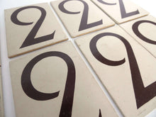UpperDutch:Numbers,ONE Antique Two, wooden Number 2, Authentic Hand painted Number two. Room number / Table number, brown beige home number.