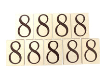 UpperDutch:Numbers,ONE Antique eight, wooden Number 8, Authentic Hand painted Number eight. Room number / Table number, brown lucky number.