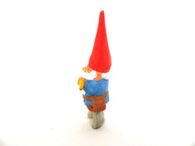 UpperDutch:Gnomes,1 (ONE) David the Gnome figurine after a design by Rien Poortvliet, Collectible pocket gnome plays on flute,mini garden gnome.