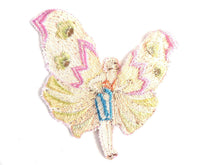 UpperDutch:Sewing Supplies,Applique, fairy, butterfly applique, 1930s vintage embroidered applique. Vintage patch, sewing supply.
