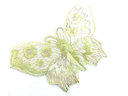 UpperDutch:Sewing Supplies,Applique, butterfly 1930s vintage embroidered applique. Vintage patch, sewing supply.