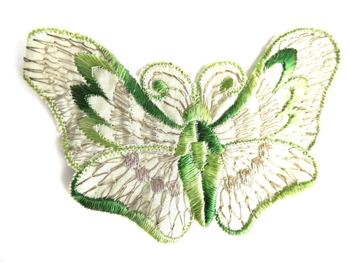 UpperDutch:Sewing Supplies,Butterfly applique, 1930s vintage embroidered applique. Vintage patch, sewing supply. Applique, Crazy quilt.