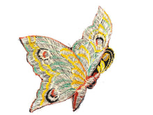 UpperDutch:Sewing Supplies,Authentic Antique Collectible Butterfly applique, 1930s  embroidered applique. Vintage patch, Applique, Crazy quilt.