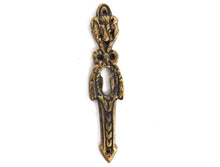 UpperDutch:Hooks and Hardware,1 (ONE) Brass Keyhole escutcheon, keyhole cover, plate, cover. Keyhole door cover, Victorian style restoration hardware.