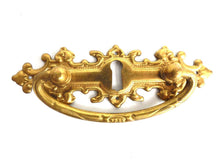UpperDutch:Hooks and Hardware,1 (ONE) Authentic Brass Antique Keyhole cover, Drawer Handle, Old Keyhole Plate, Escutcheon, Drop pull.