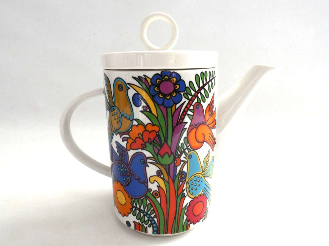 UpperDutch:Pottery,Villeroy and Boch, Acapulco Small Tea Pot. Luxemburg, Acapulco pattern design Christine Reuter in 1967.