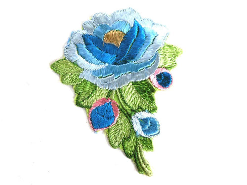 UpperDutch:Sewing Supplies,Flower applique, 1930s vintage embroidered applique. Vintage floral patch, sewing supply, Antique Silk Applique.