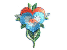 UpperDutch:Sewing Supplies,1930s Flower applique, Vintage embroidered applique. Vintage floral patch, antique applique, crazy quilt, silk patch.