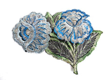 UpperDutch:Sewing Supplies,Applique, Flower applique, 1930s vintage embroidered applique. Vintage floral patch, sewing supply, silk patch.