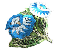UpperDutch:Sewing Supplies,Applique, Flower applique, 1930s vintage embroidered applique. Vintage floral patch, sewing supply, silk patch.