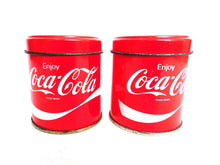 UpperDutch:,Set of 2 Small Coca Cola Storage Tin, Coca Cola Tin. Metal box, Coca Cola Collectible, Coca Cola, enjoy coca cola.