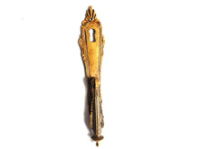UpperDutch:Hooks and Hardware,Drawer pull, Vintage Solid Brass Ornate Hanging Knob, Drop Handle, Drop pull, Cabinet hardware.