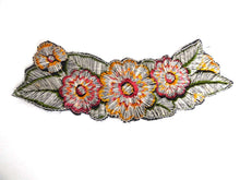 UpperDutch:Sewing Supplies,Antique Applique, 1930s floral embroidered applique, trim. Vintage patch, sewing supply.