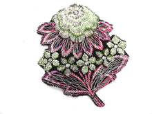 UpperDutch:Sewing Supplies,Flower applique, 1930s vintage embroidered applique. Vintage floral patch, sewing supply.