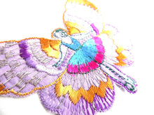 UpperDutch:Sewing Supplies,Applique, fairy, butterfly applique, 1930s vintage embroidered applique. Vintage patch, sewing supply.