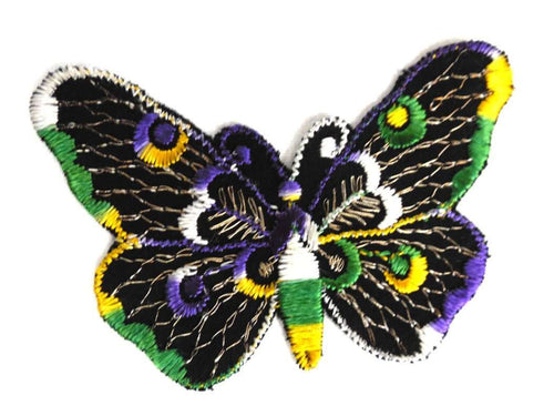 UpperDutch:Sewing Supplies,Butterfly applique, 1930s vintage embroidered applique. Vintage patch, sewing supply. Applique, Crazy quilt