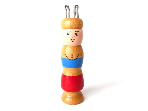 UpperDutch:Sewing Supplies,Vintage Wooden Knitting Doll, French Knitting, Knitting Nancy, Bobbin Doll, Sewing supply.