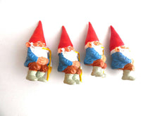 UpperDutch:Gnomes,ONE David the Gnome figurine after a design by Rien Poortvliet, Brb gnome, Sitting Gnome smoking pipe ,mini garden gnome.