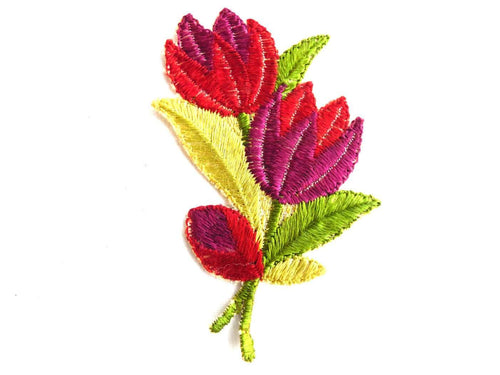 UpperDutch:Sewing Supplies,Flower applique, 1930s vintage embroidered applique. Vintage floral patch, sewing supply.