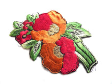 UpperDutch:Sewing Supplies,Applique, Flower applique, 1930s vintage embroidered applique. Vintage floral patch, sewing supply.