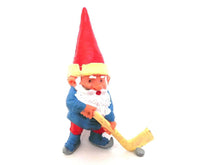 UpperDutch:Gnomes,Gnome figurine, Gnome after a design by Rien Poortvliet, Brb Gnome, David the Gnome, gnome playing hockey.