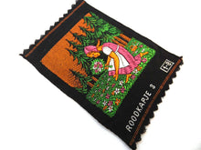 UpperDutch:Sewing Supplies,Little Red Riding Hood, Applique, 1930s Antique Embroidered applique, application, patch. Vintage patch, sewing supply.