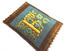 UpperDutch:Sewing Supplies,Monogram F Applique  1930s Vintage Embroidered 'Letter F' applique. Alphabet Patch / Monogram application, antique letter.