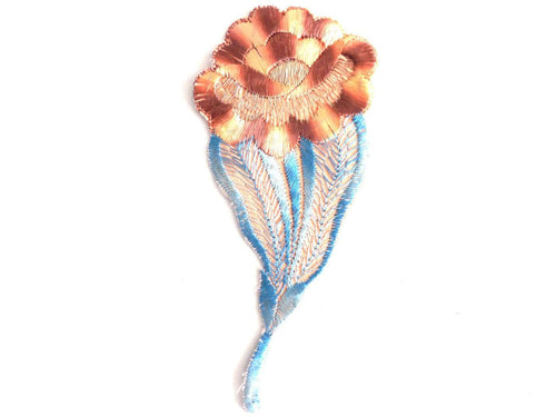 UpperDutch:Sewing Supplies,Patch, Applique, flower applique, 1930s vintage embroidered applique. Vintage floral patch, sewing supply.