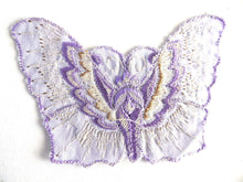 UpperDutch:Sewing Supplies,Applique, butterfly 1930s vintage embroidered applique. Vintage patch, sewing supply.