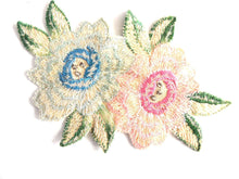 UpperDutch:Sewing Supplies,Flower Patch, Applique, Flower applique, 1930s vintage embroidered applique. Vintage floral patch, sewing supply.