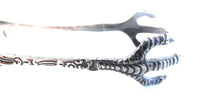UpperDutch:Home and Decor,Silver plated sugar tongs. Vintage Decorated sugar tongs. Claw Sugar Tong.