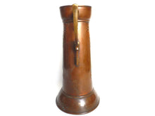 UpperDutch:Home and Decor,Antique Jugendstil Pitcher, Art nouveau Copper with Brass Pitcher. Jugendstill, metal home decor, Vase.