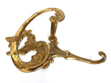 UpperDutch:Hooks and Hardware,Antique Coat hook, Wall hook, Solid Brass Ornate Victorian style hook.