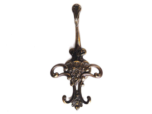 UpperDutch:Hooks and Hardware,1 (ONE) Vintage Coat hook, Wall hook, Ornate Victorian style hook, Made in Italy, Brev.