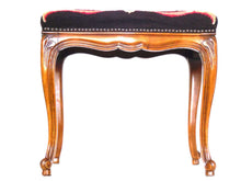 UpperDutch:Furniture,Queen Anne, Needlework Floral Stool. Antique English Queen Anne Stool, Piano Stool, Foot Stool.
