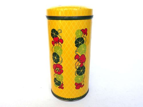 UpperDutch:Tin,Retro tin - Vintage Collectible Dutch Floral tin. Retro kitchen decor, Verkade.