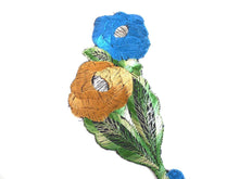 UpperDutch:Sewing Supplies,Antique Applique, Flower Patch, Applique, flower applique, 1930s  embroidered applique. Vintage floral patch, sewing supply.