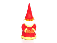 UpperDutch:,ONE King Gnome figurine, after a design by Rien Poortvliet, Brb Gnome, David the Gnome. Wearing a crown and cloak.