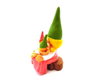 UpperDutch:,New born, Breast feeding breastfeeding Gnome figurine, after a design by Rien Poortvliet, Brb Gnome, Lisa the Gnome. Twin gift