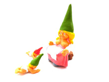 UpperDutch:,New born, Breast feeding breastfeeding Gnome figurine, after a design by Rien Poortvliet, Brb Gnome, Lisa the Gnome. Twin gift