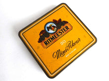 UpperDutch:Tin,Tobacco tin. Dutch cigar tin. Ritmeester, Mini Pikeur, Made in holland. Collectible advertising tobacco, cigar tin. Tobacciana.