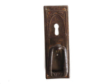 UpperDutch:Hooks and Hardware,Antique Cabinet Drop Pull, Vintage Door Knob, Distressed Door Handle, Keyhole cover with handle, Escutcheon.