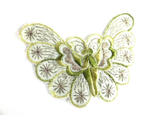 UpperDutch:Sewing Supplies,Butterfly Patch, 1930s vintage embroidered applique. Vintage patch, sewing supply. Applique, Crazy quilt.