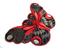 UpperDutch:Sewing Supplies,Butterfly applique, 1930s vintage embroidered applique. Vintage patch, sewing supply. Applique, Crazy quilt.